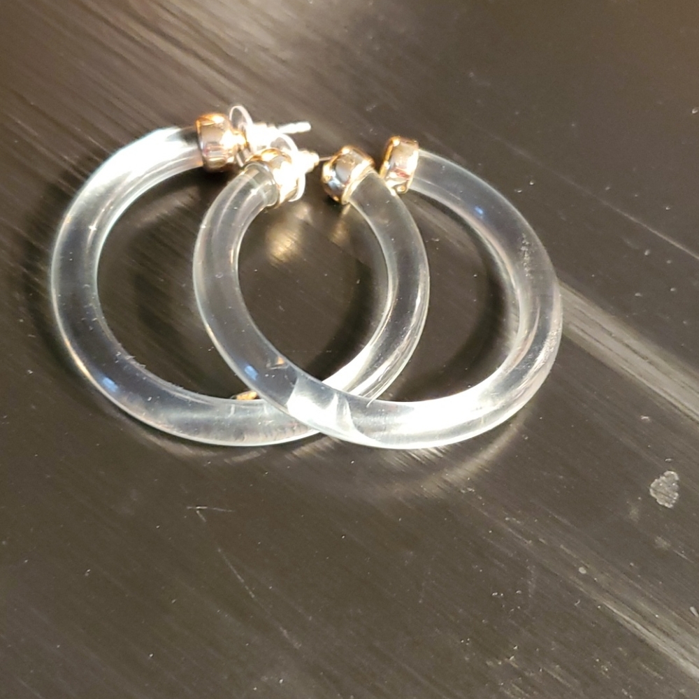 Acrylic hoop earrings